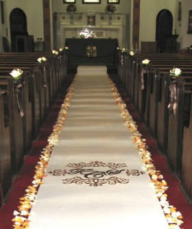 Flowers down the aisle