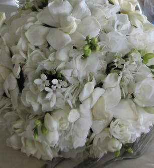Clean white with mini gardenias