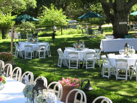 The lawn at Ram's Head Inn on Shelter Island