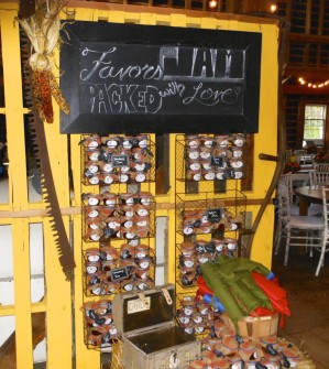 Homemade jams on display