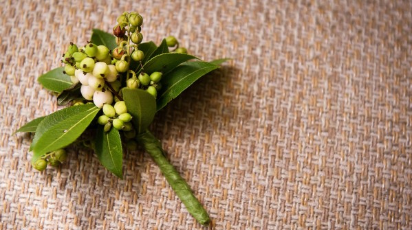 Green berry boutonniere